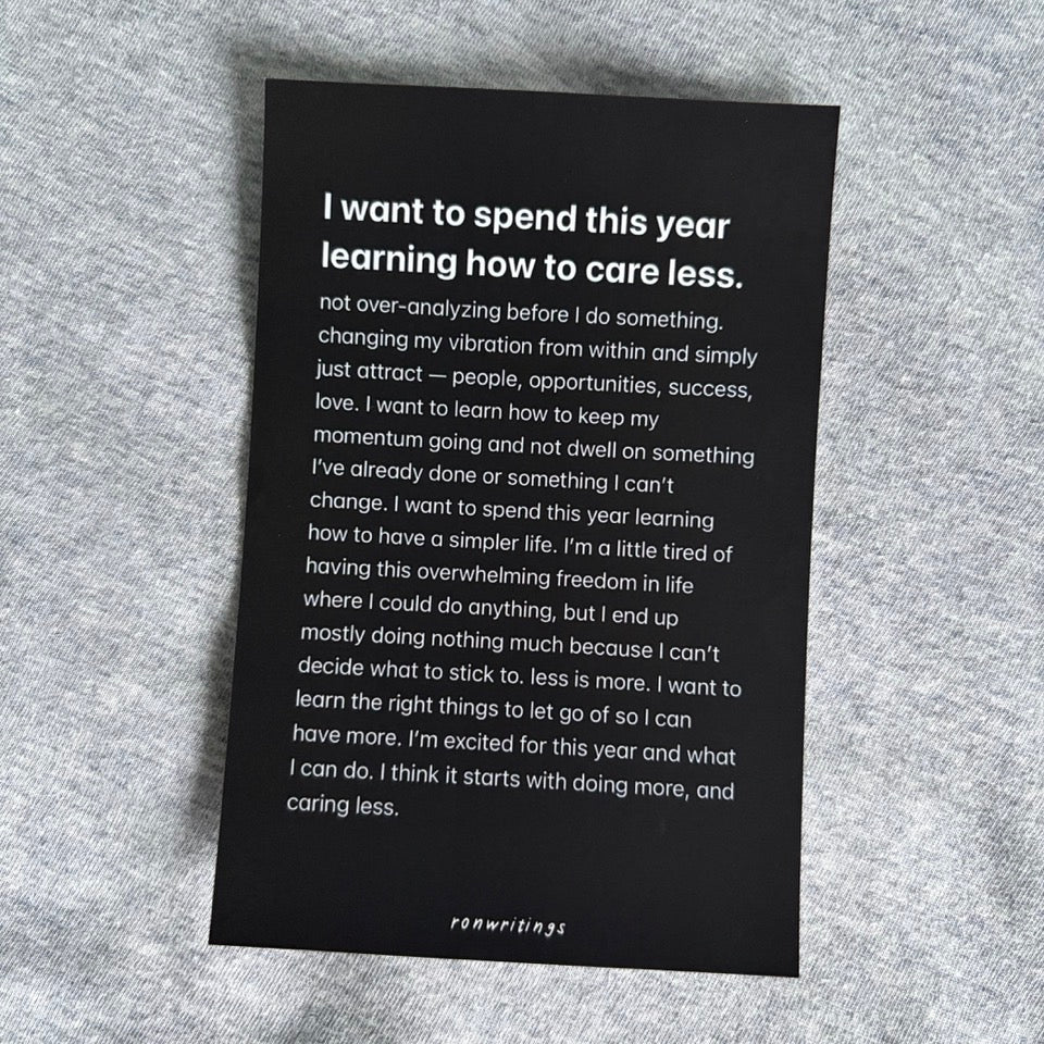 Postcard with personal message (black)