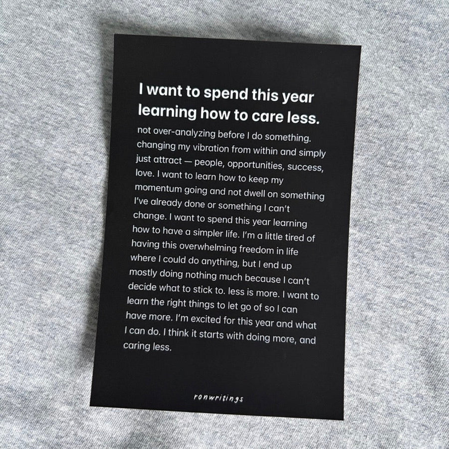 Postcard with personal message (black)