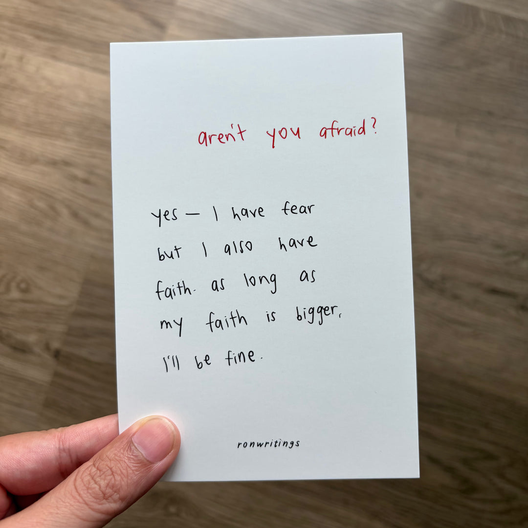 Postcard with personal message (white)