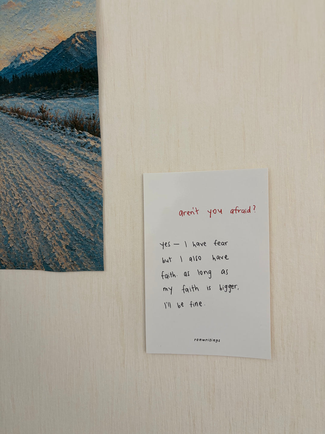 Postcard with personal message (white)
