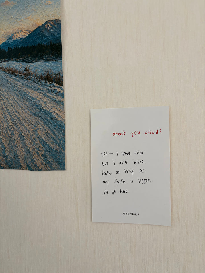 Postcard with personal message (white)